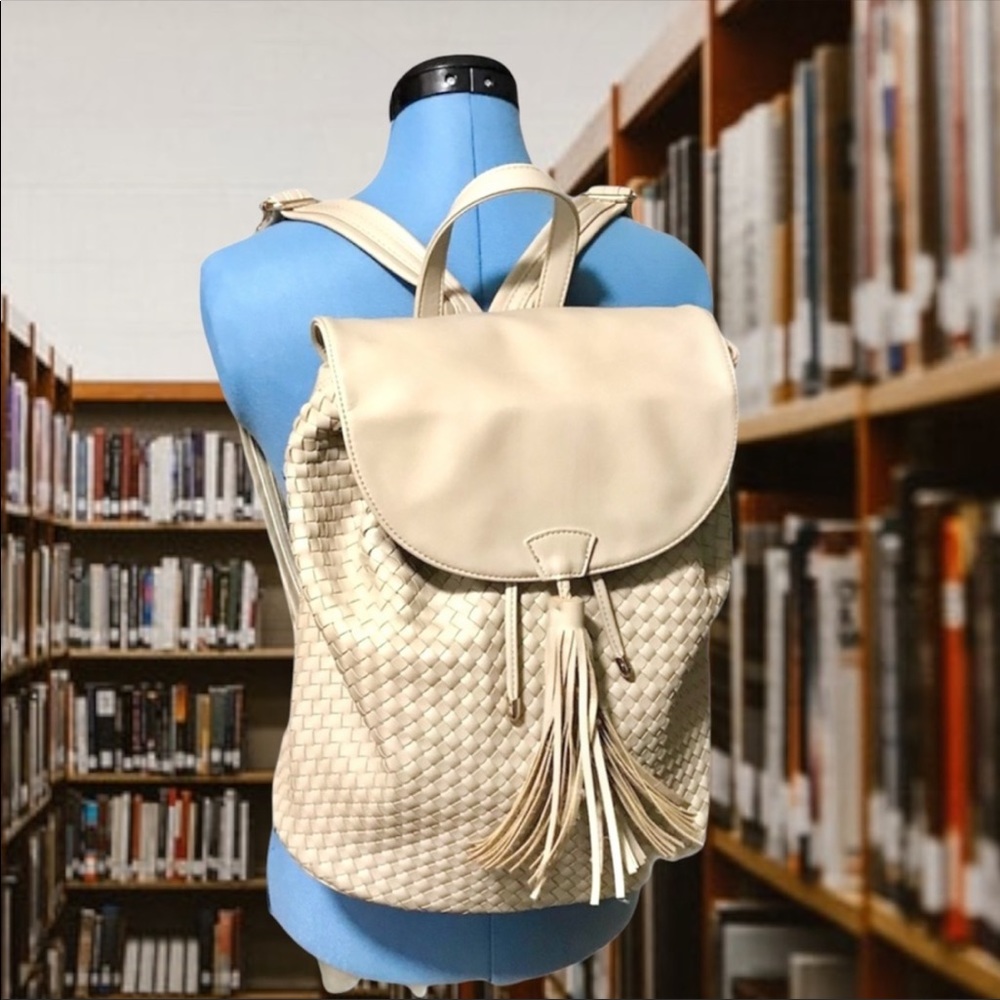 Deux Lux Woven Faux Leather Backpack